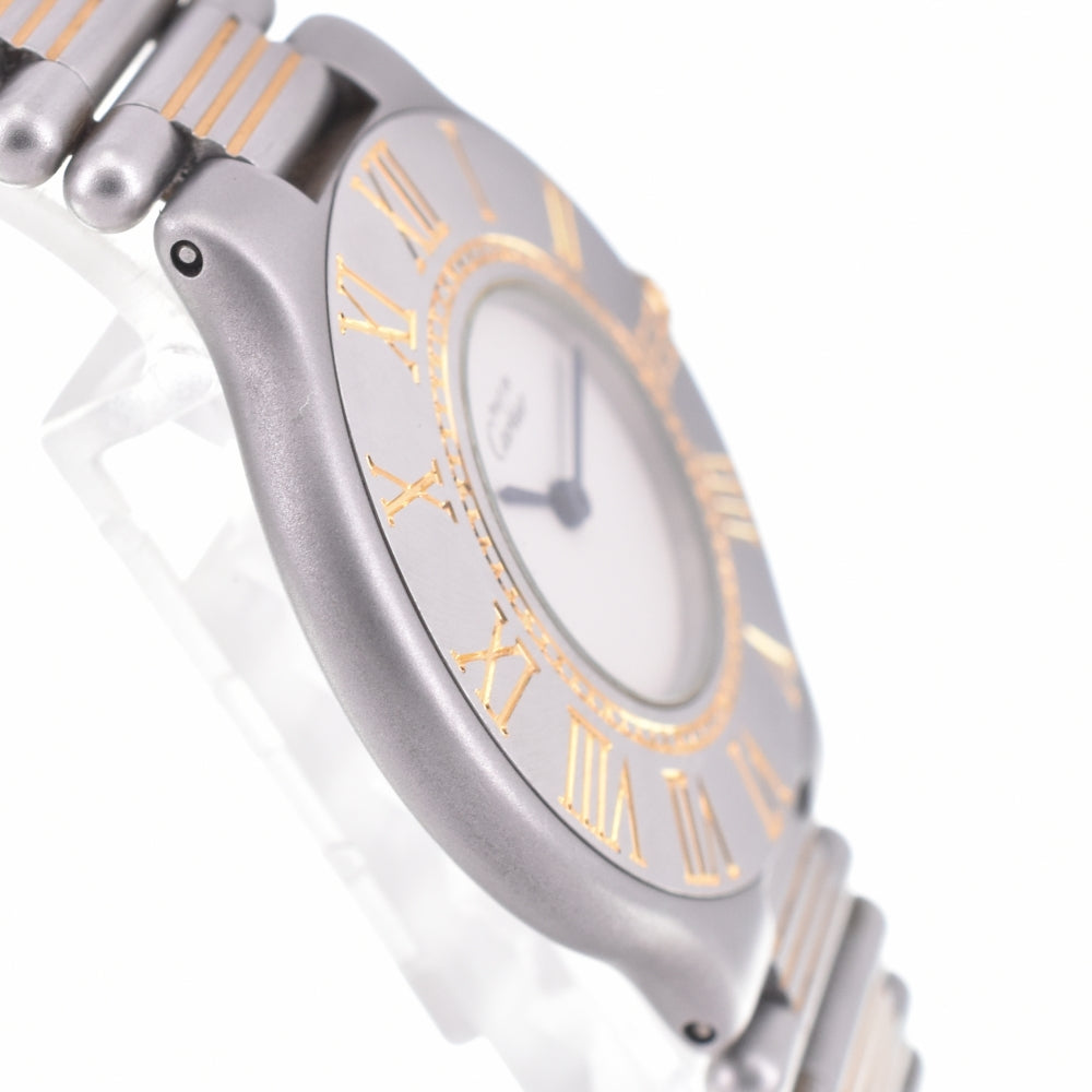 CARTIER Must21 Vantian LM 83090171 Stainless Steel/Gold Plated Ivory Dial Quartz Men's
 Watch L#142845
