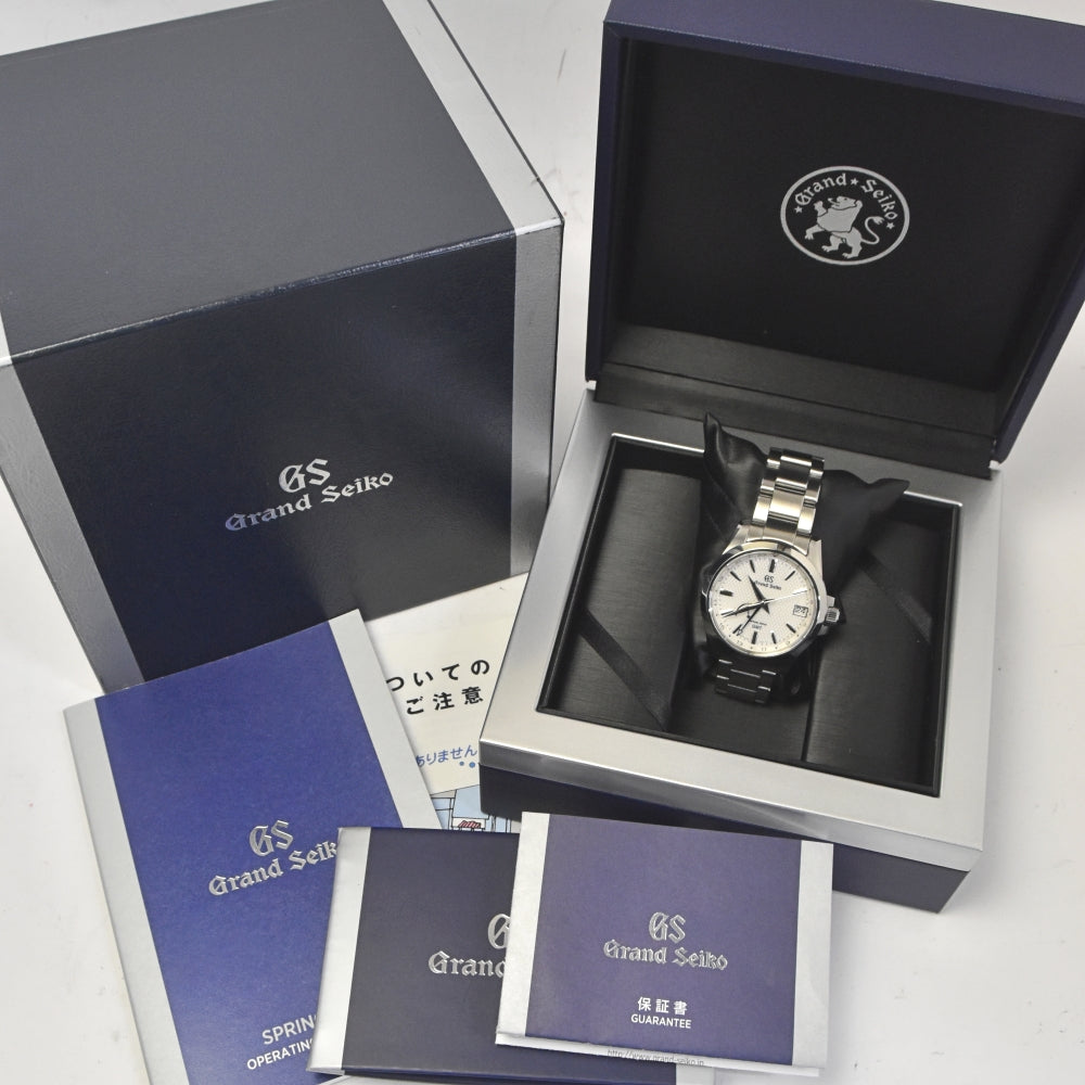 with paper SEIKO Grand Seiko SBGE209/9R66-0AE0 Power Reserve Date GMT white Dial Spring drive Men's
 Watch K#142847