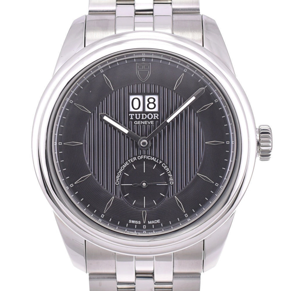 with paper TUDOR Glamor Double Date 57100 Small second black Dial Automatic Men's
 Watch N#142850