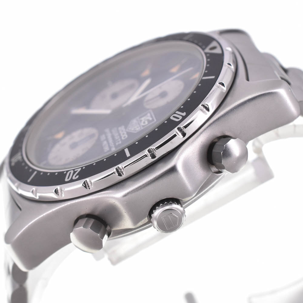 TAG HEUER 2000 Series Professional 273.006/1 vintage Chronograph Date Black / Silver Dial Quartz Men's
 Watch L#142853