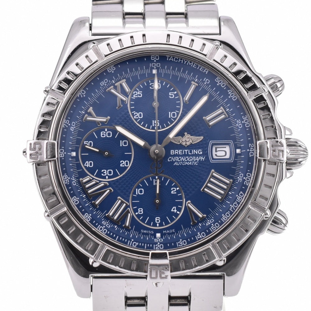BREITLING Cross wind A13055 Chronograph Date blue Dial Automatic Men's
 Watch N#142858