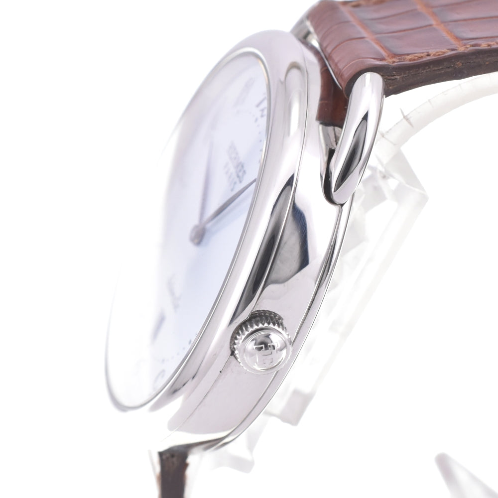 HERMES Arceau AR4.810 Date Stainless Steel Leather white Dial Automatic Men's
 Watch K#142861