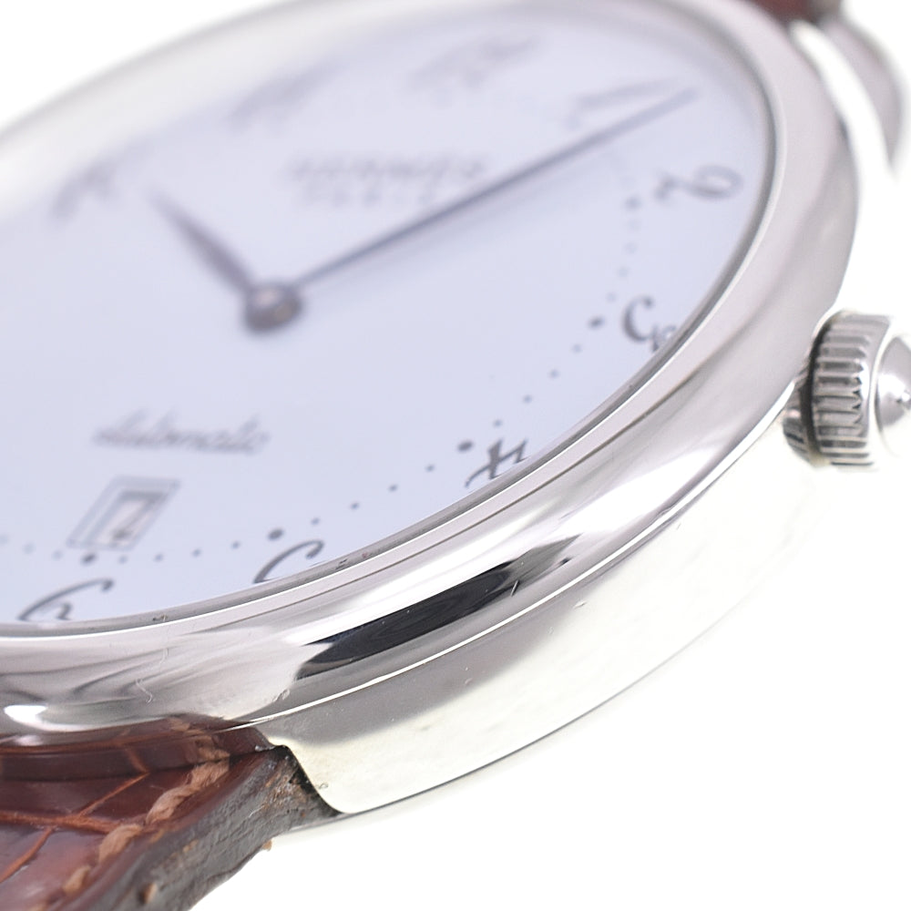 HERMES Arceau AR4.810 Date Stainless Steel Leather white Dial Automatic Men's
 Watch K#142861