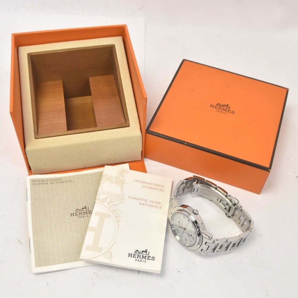 with paper HERMES Clipper CL5.710 Power Reserve Date GMT white Dial Automatic Men's
 Watch K#142863