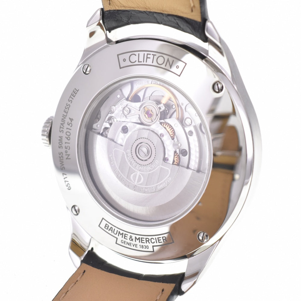 with paper Baume & Mercier Clifton 65717/MOA10052 Small second date Silver Dial Automatic Men's
 Watch L#142870