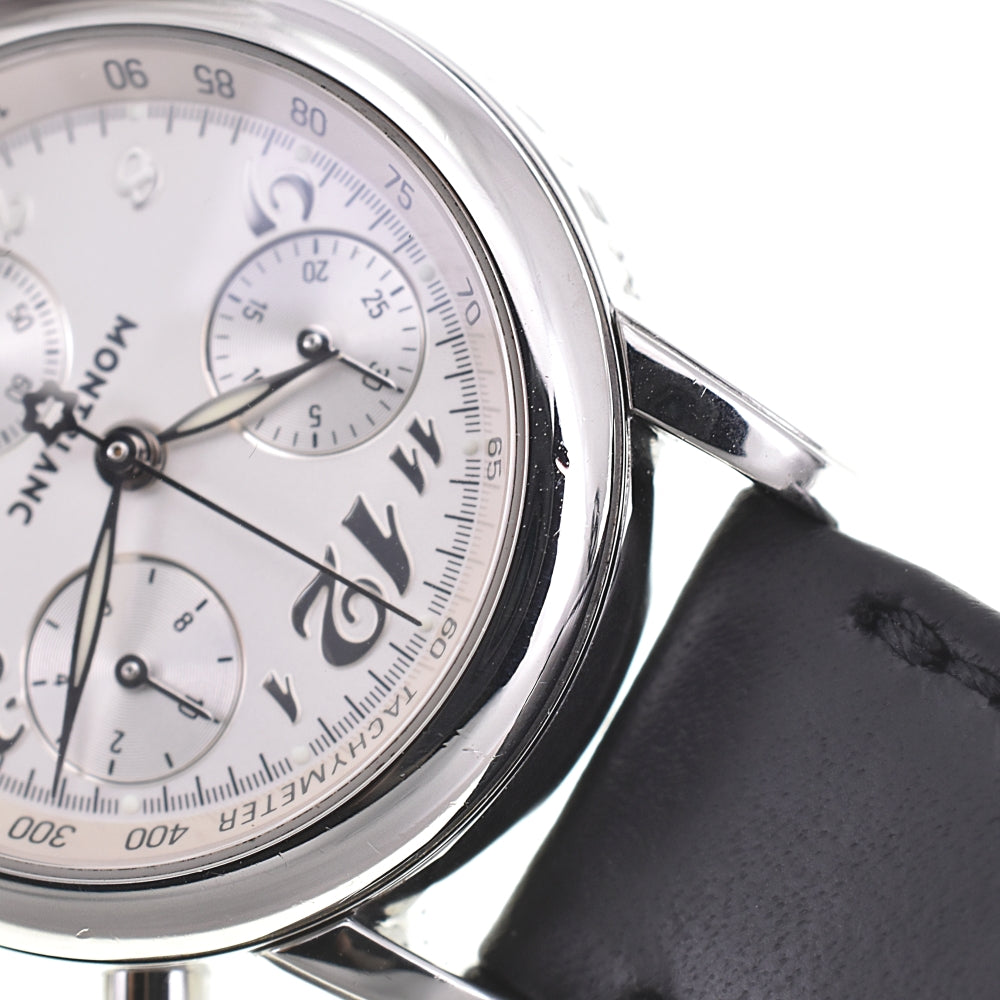 with paper MONTBLANC Meistersteck 7039 Chronograph Silver Dial Quartz Ladies
 Watch M#142873