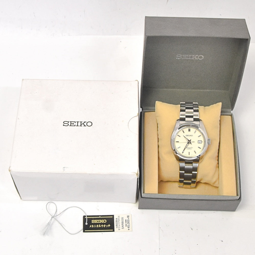 SEIKO mechanical SARB035/6R15-00C1 Date see-through back Silver Dial Automatic Men's
 Watch K#142874