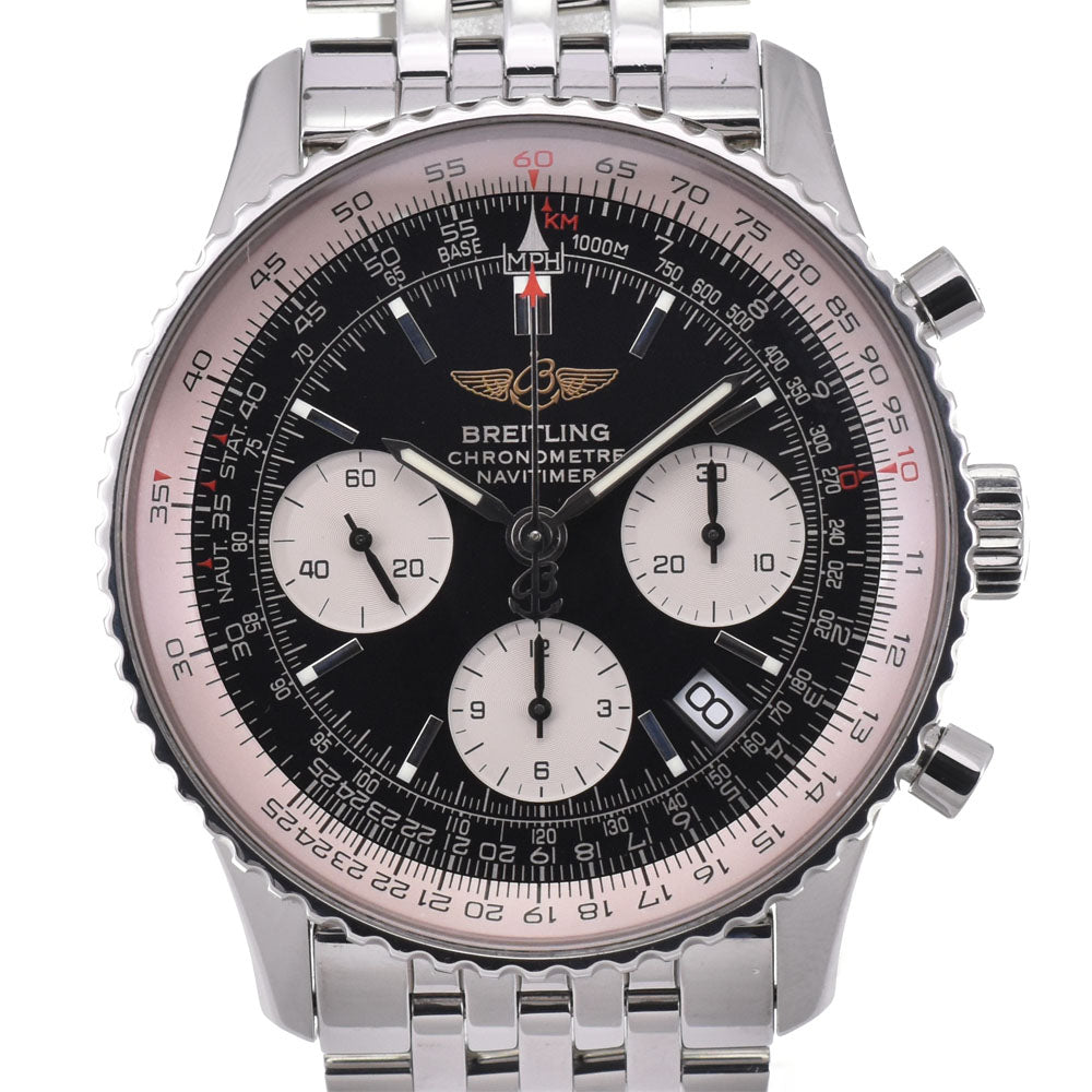 BREITLING Navi timer A23322 Chronograph Date Black / Silver Dial Automatic Men's
 Watch Q#142887