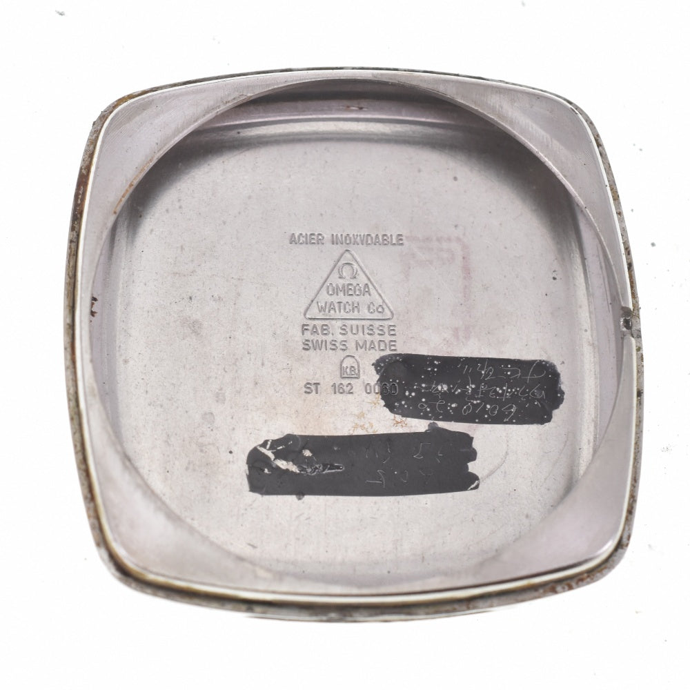 OMEGA Geneva 162.0060 vintage Date Stainless Steel/Leather Cal.1012 Silver Dial Automatic Men's
 Watch L#142879