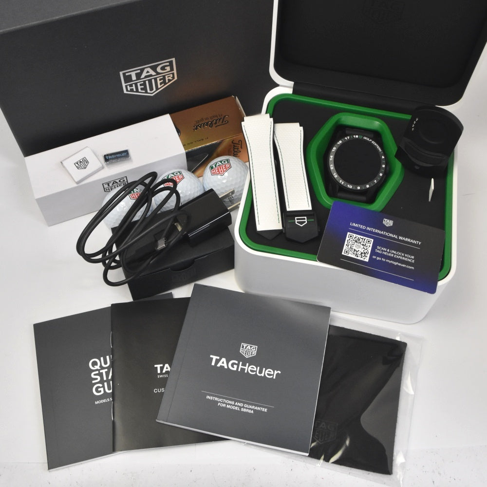 with paper TAG HEUER Connected Caliber E4 SBR8A81.EB0251 Golf edition liquid crystal Dial Quartz Men's
 Watch L#142888