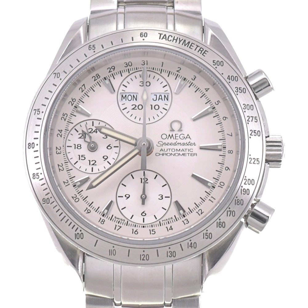 with paper OMEGA Speedmaster 3221.30 Triple calendar chronograph Silver Dial Automatic Men's
 Watch L#142889