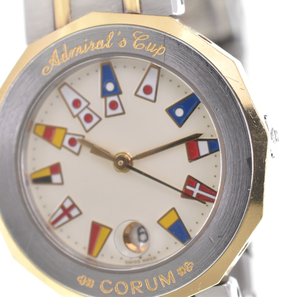 CORUM Admirals cup 39.610.21V52B Stainless Steel/YG Ivory Dial Quartz Ladies
 Watch L#142890