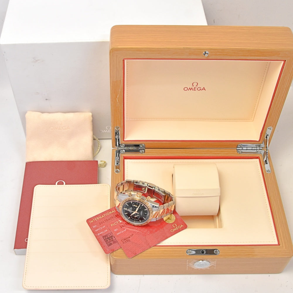 with paper OMEGA Speed master 57 331.20.42.51.01.002 Chronograph Date black Dial Automatic Men's
 Watch L#142892