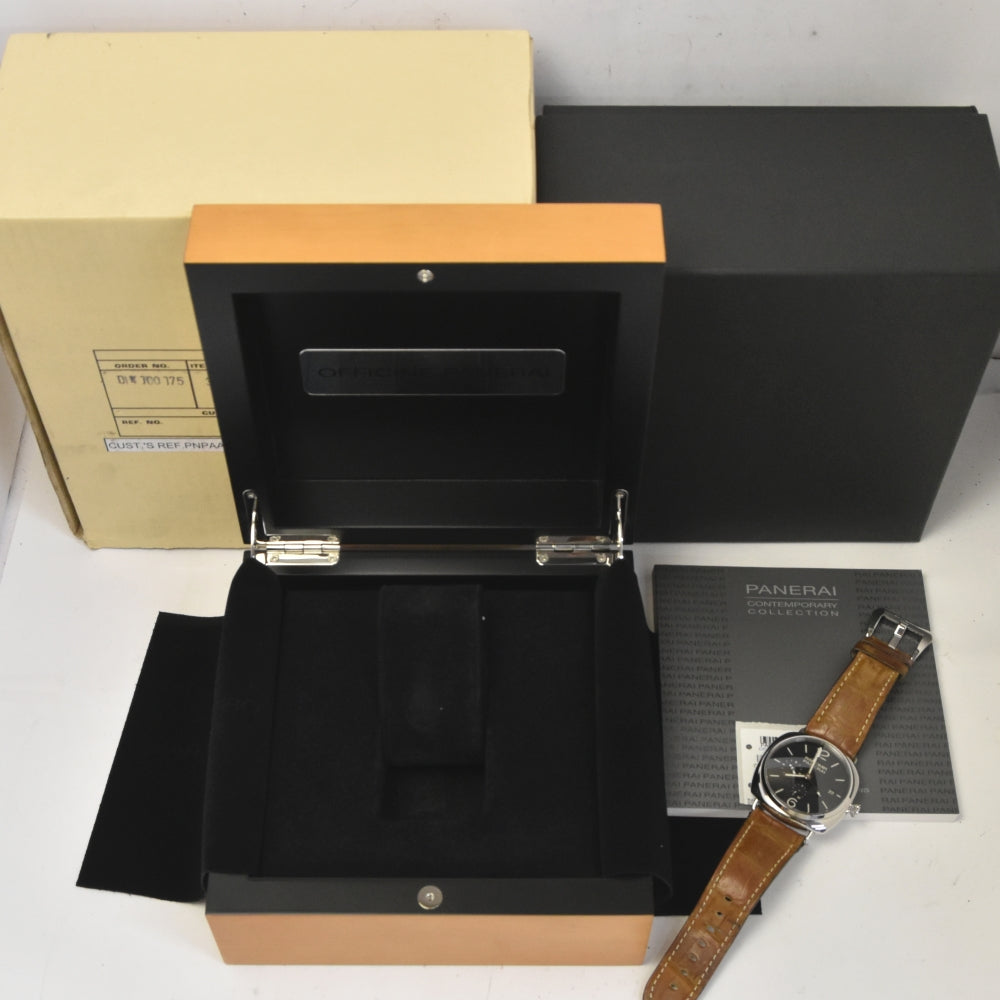 with paper PANERAI Radiomir 10 Days GMT PAM00323 black Dial Automatic Men's
 Watch L#142893