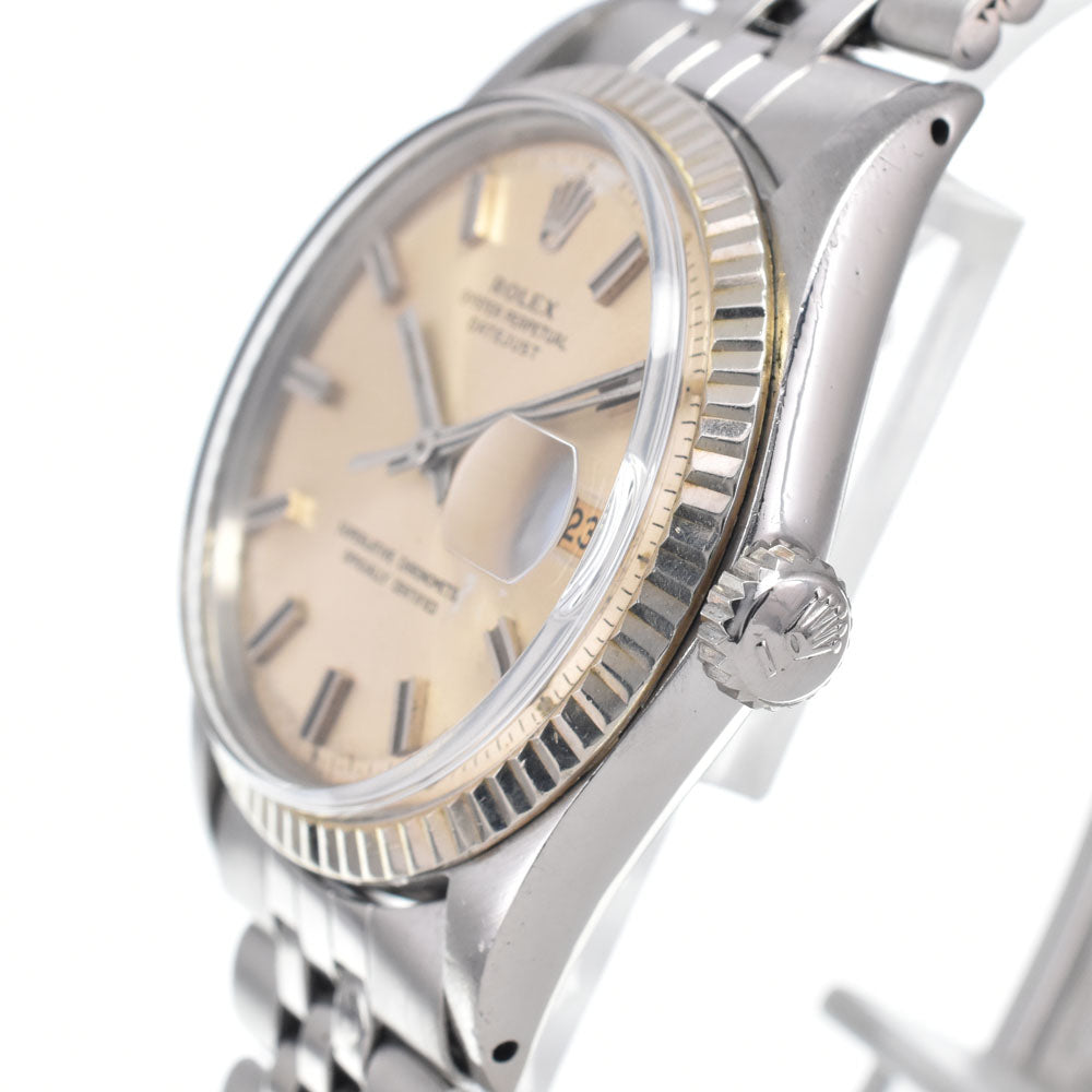 ROLEX DATEJUST 1601 vintage Cal.1570 Wide Boy Silver Dial Automatic Men's
 Watch K#142896
