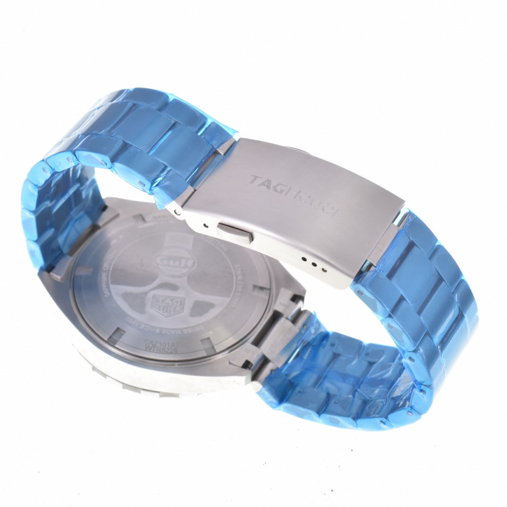 with paper TAG HEUER Formula 1 Gulf Special Edition CAZ101AT.BA0842 Chronograph Date blue Dial Quartz Men's
 Watch K#142913