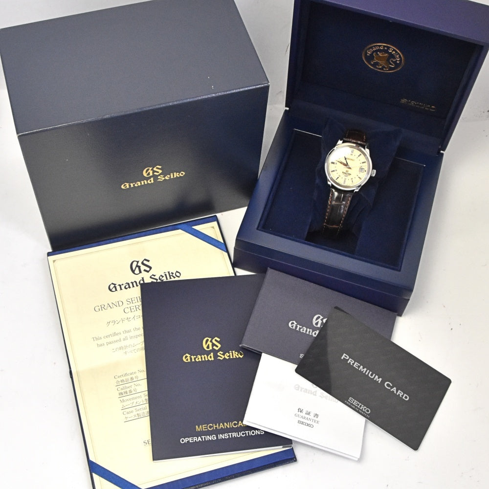 with paper SEIKO Grand Seiko SBGM021/9S66-00A0 9S Mechanical GMT Ivory Dial Automatic Men's
 Watch K#142919