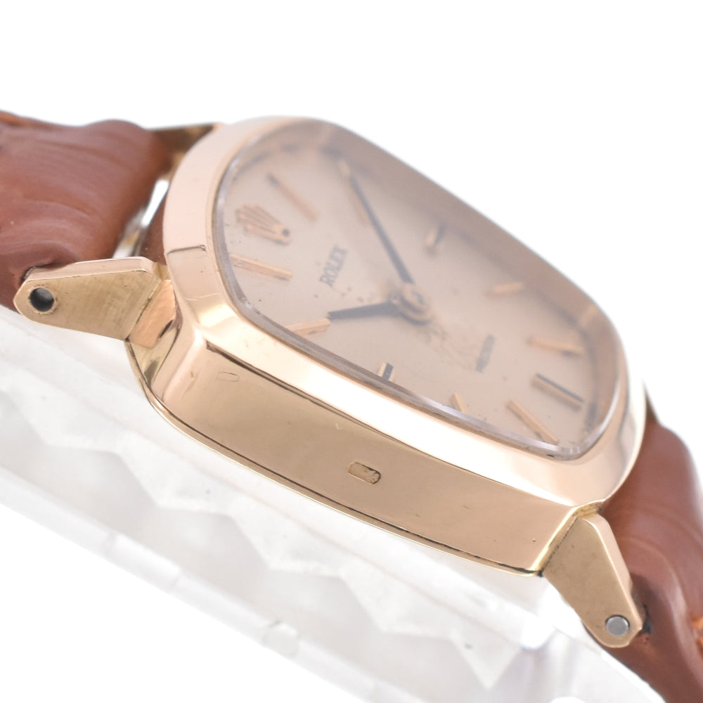 ROLEX Precision K18YG / Leather Cal.1400 gold Dial Hand Winding Ladies
 Watch M#142930