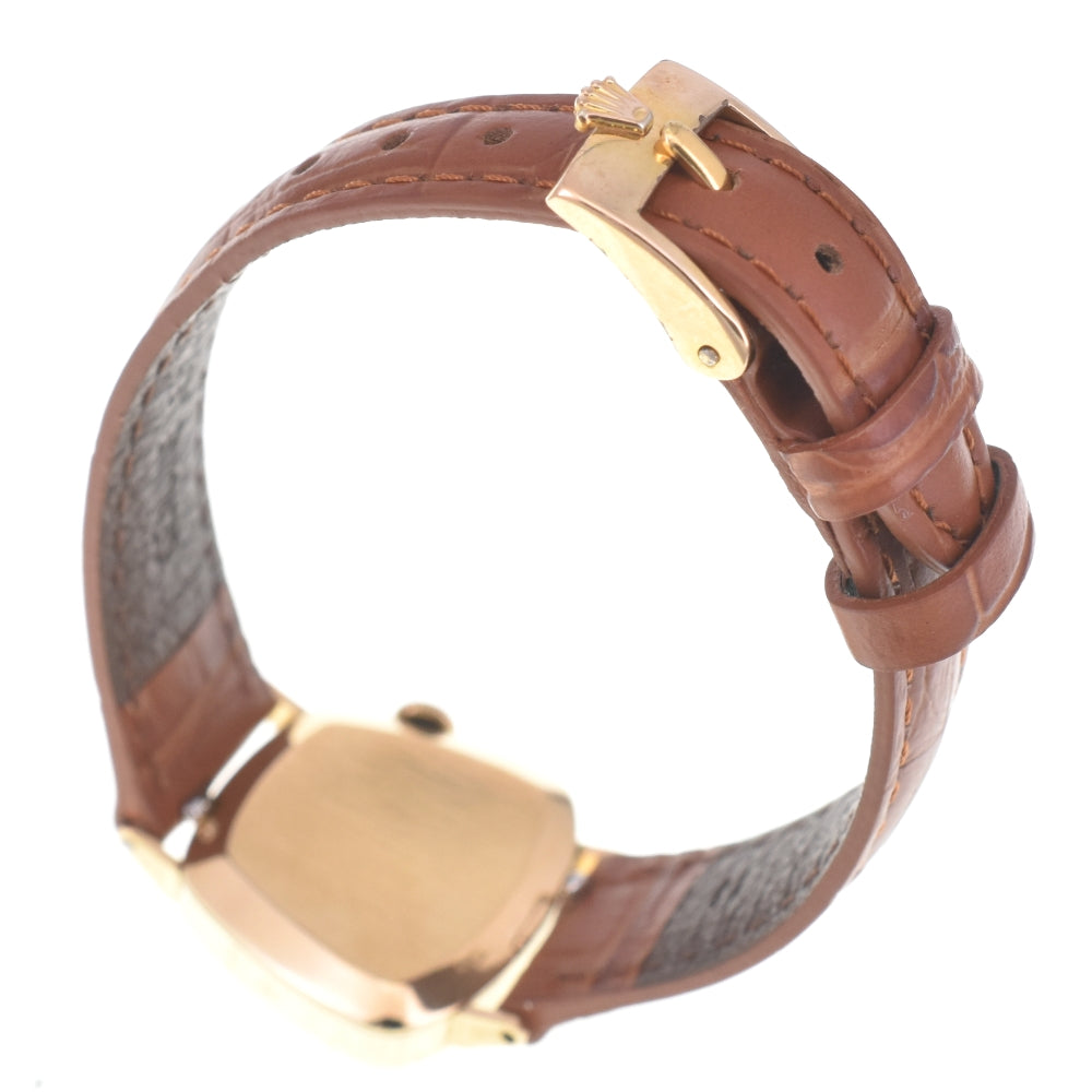 ROLEX Precision K18YG / Leather Cal.1400 gold Dial Hand Winding Ladies
 Watch M#142930