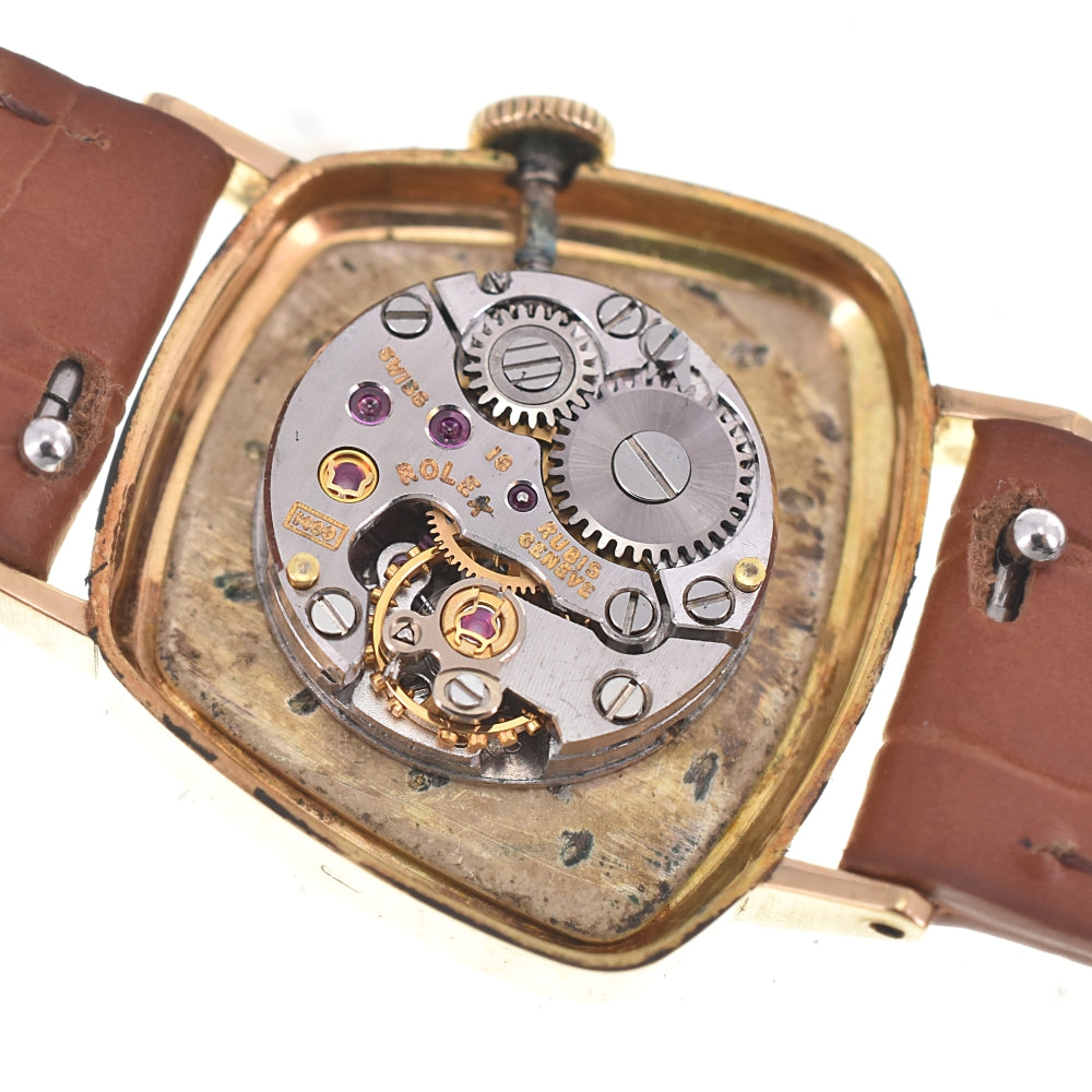 ROLEX Precision K18YG / Leather Cal.1400 gold Dial Hand Winding Ladies
 Watch M#142930