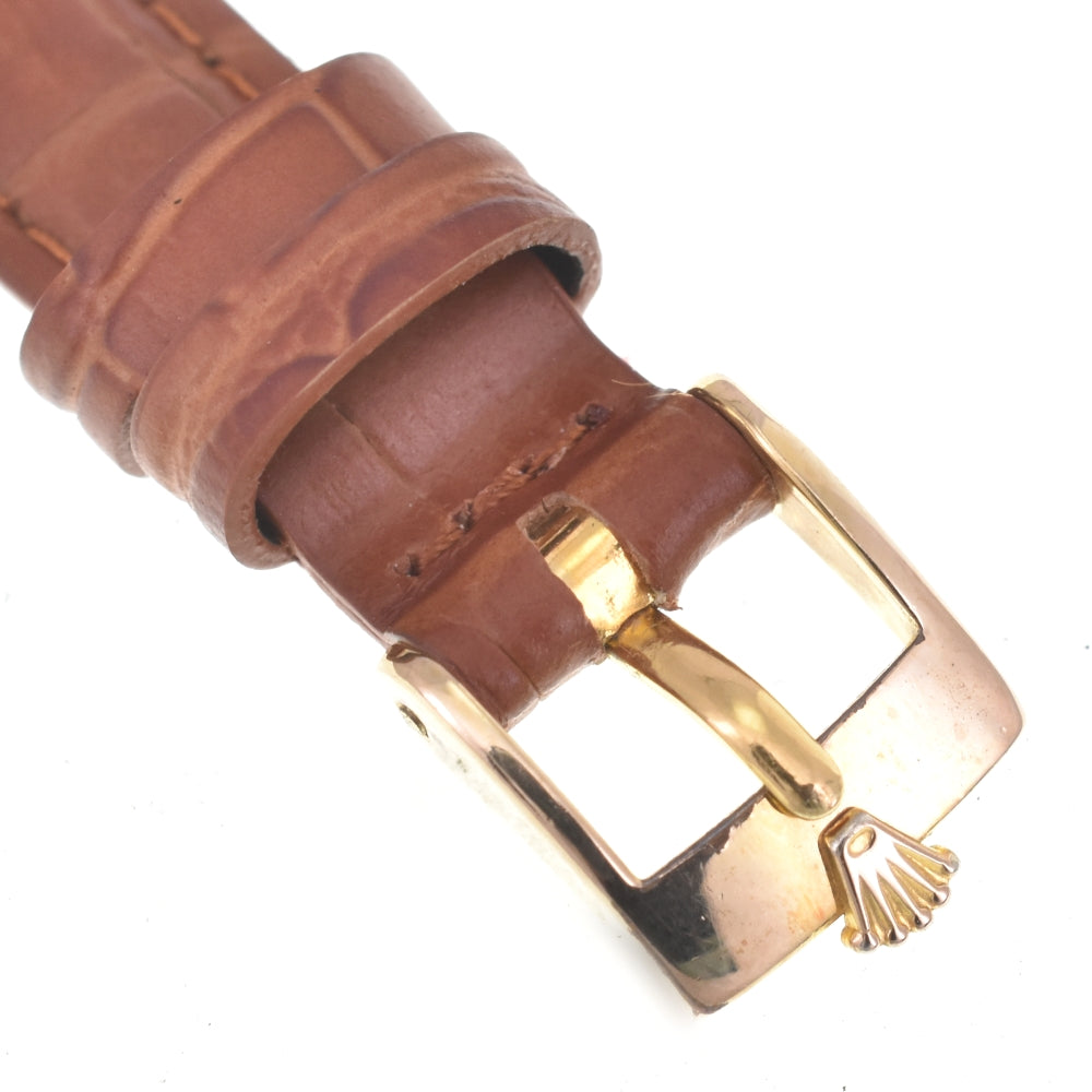 ROLEX Precision K18YG / Leather Cal.1400 gold Dial Hand Winding Ladies
 Watch M#142930