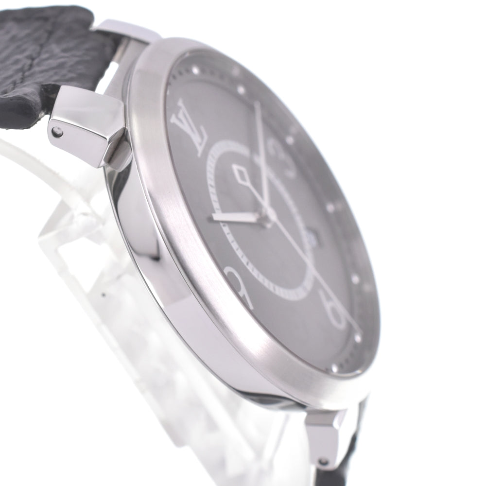 LOUIS VUITTON Tambour Slim Eclipse Q1DM0 Date Metallic gray Dial Quartz Men's
 Watch K#142931