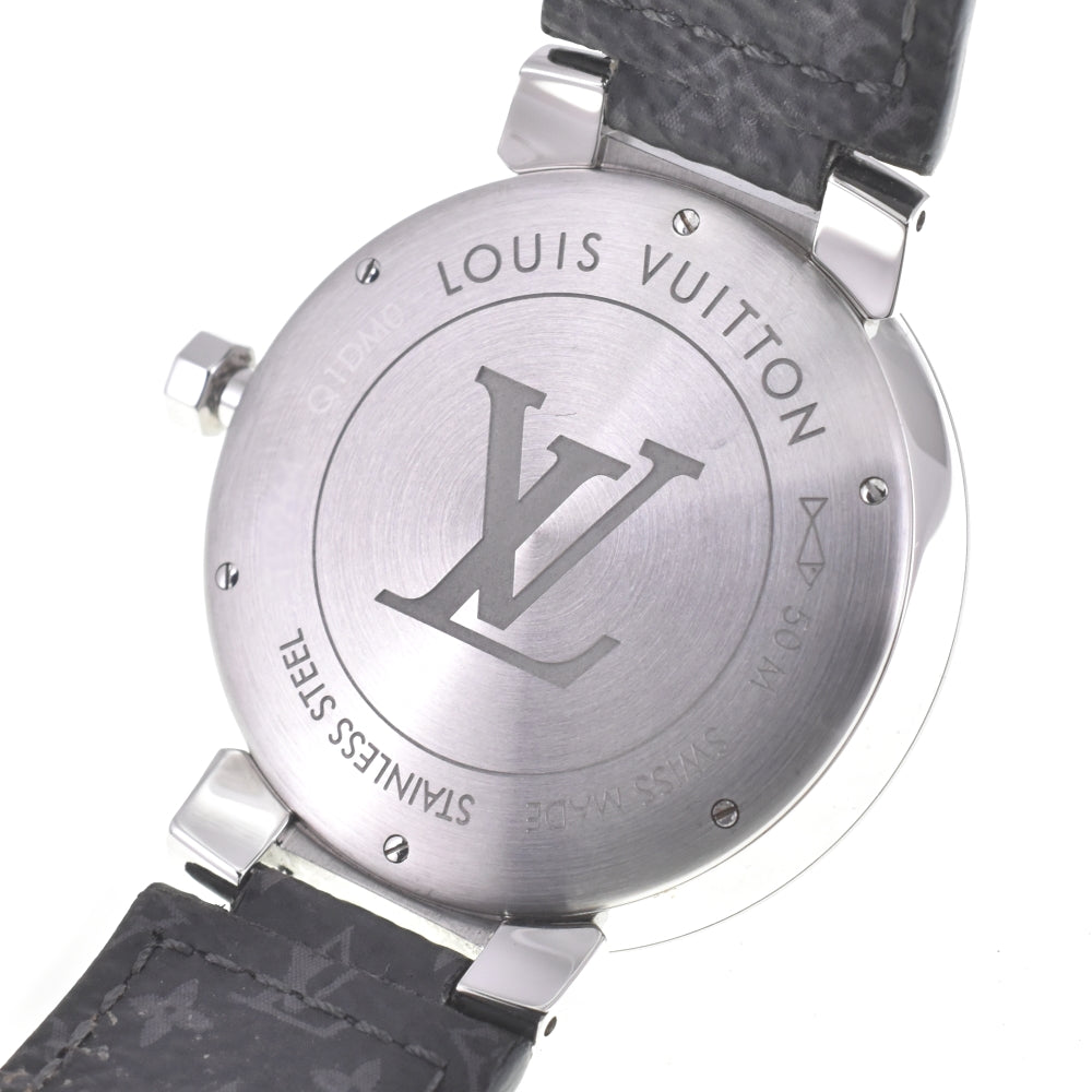 LOUIS VUITTON Tambour Slim Eclipse Q1DM0 Date Metallic gray Dial Quartz Men's
 Watch K#142931