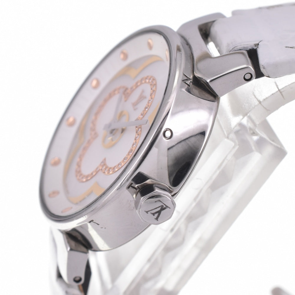 LOUIS VUITTON Tambour Moon Divine PM QA017 Diamond / white shell Dial Quartz Ladies
 Watch L#142933