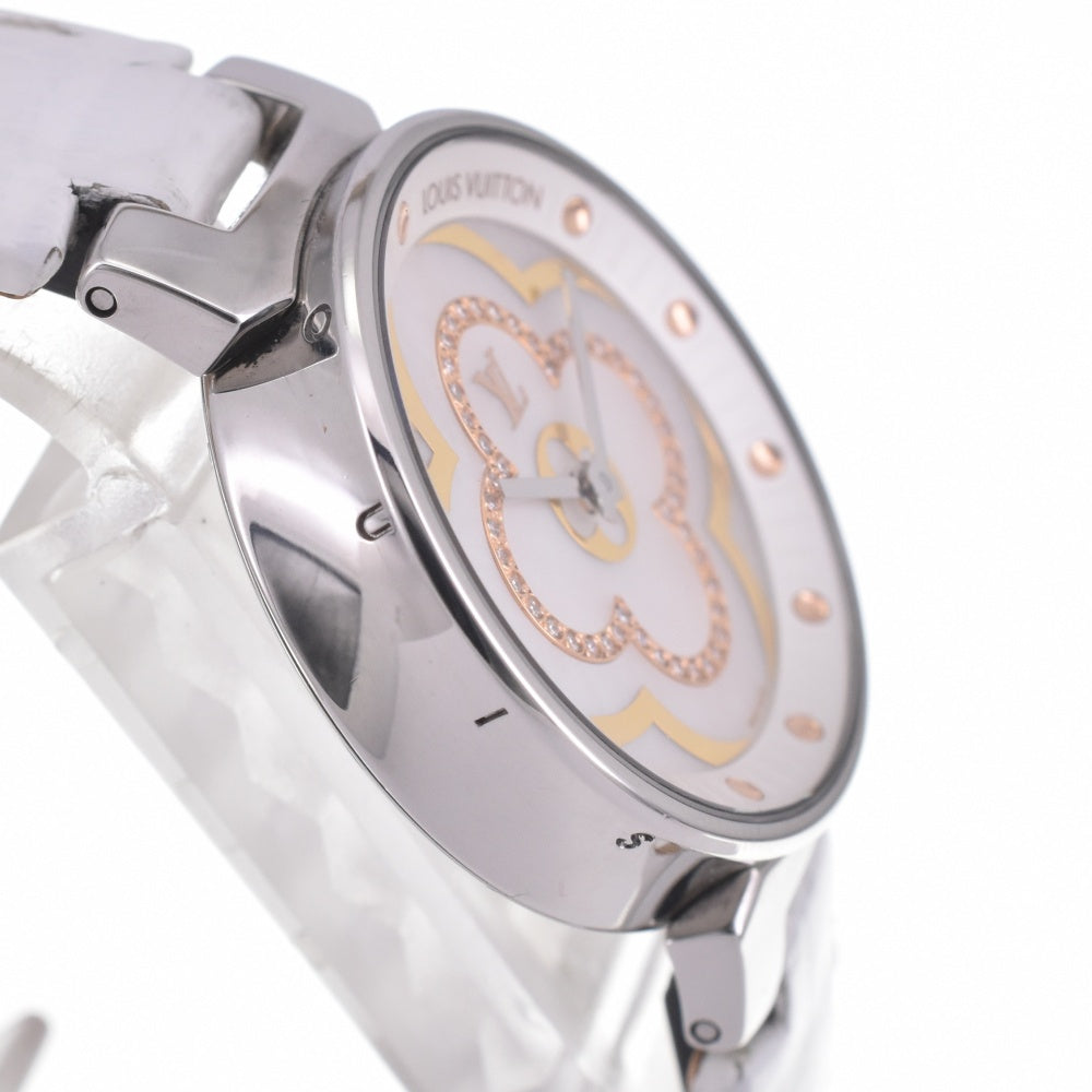 LOUIS VUITTON Tambour Moon Divine PM QA017 Diamond / white shell Dial Quartz Ladies
 Watch L#142933