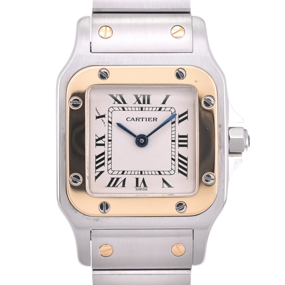 CARTIER Santosgalbe SM W20012C4 Stainless Steel/K18YG Ivory Dial Quartz Ladies
 Watch N#142937