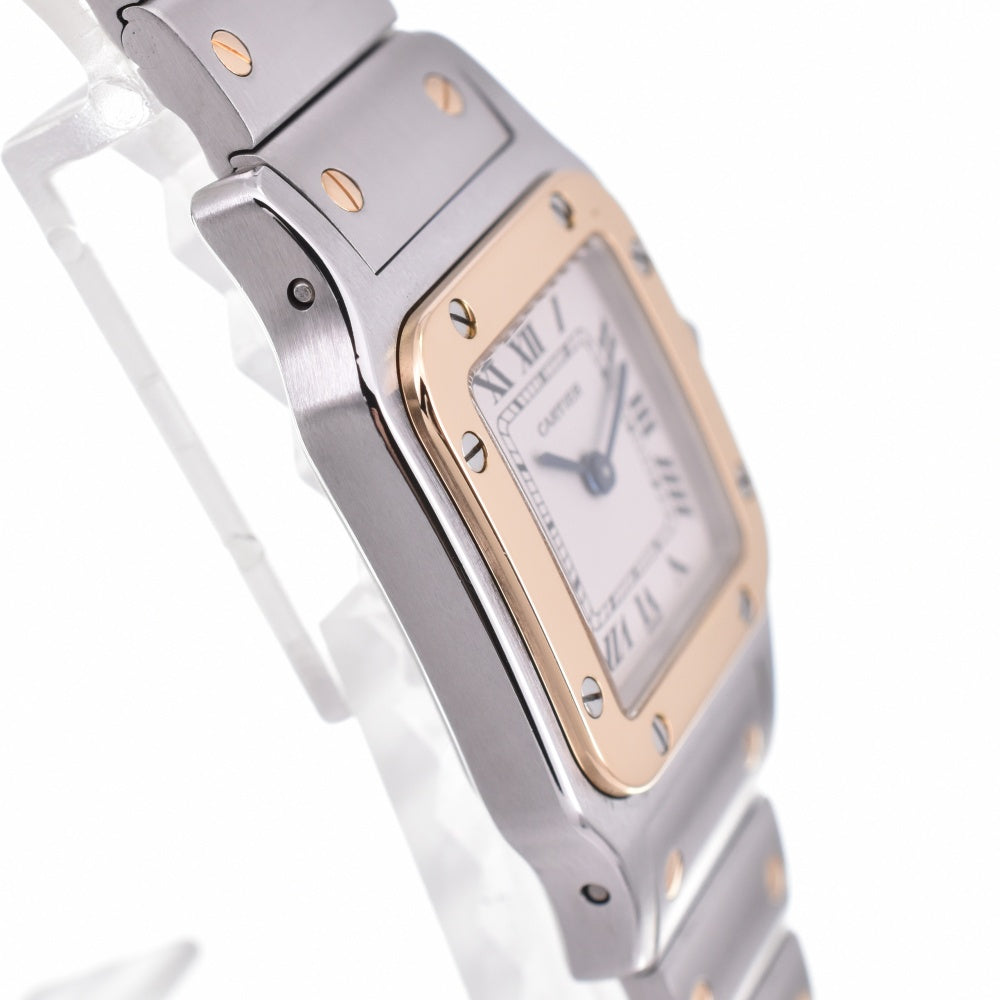 CARTIER Santosgalbe SM W20012C4 Stainless Steel/K18YG Ivory Dial Quartz Ladies
 Watch N#142937