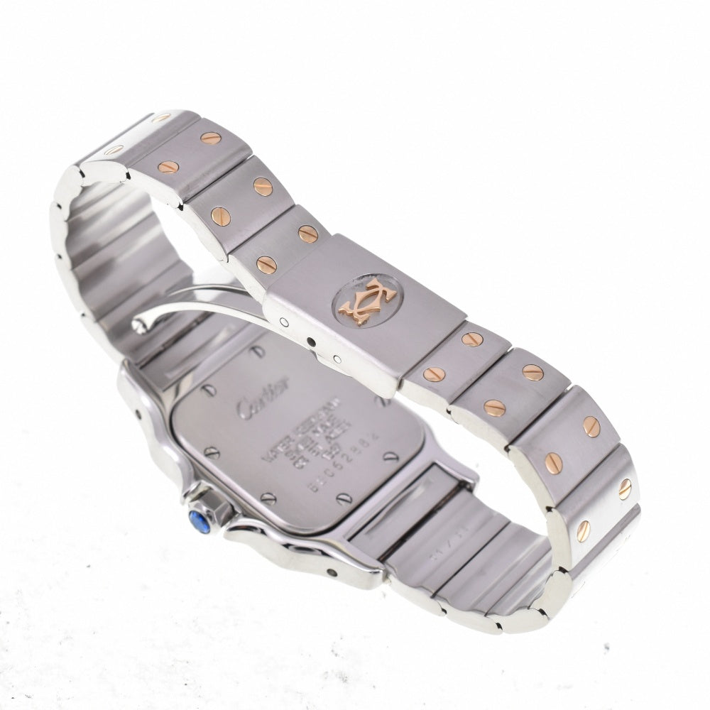 CARTIER Santosgalbe SM W20012C4 Stainless Steel/K18YG Ivory Dial Quartz Ladies
 Watch N#142937