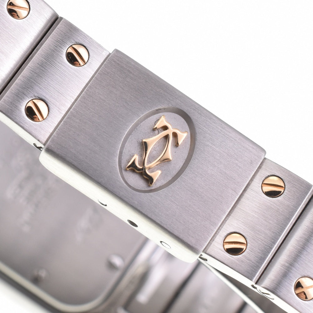 CARTIER Santosgalbe SM W20012C4 Stainless Steel/K18YG Ivory Dial Quartz Ladies
 Watch N#142937