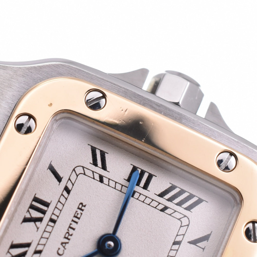 CARTIER Santosgalbe SM W20012C4 Stainless Steel/K18YG Ivory Dial Quartz Ladies
 Watch N#142937