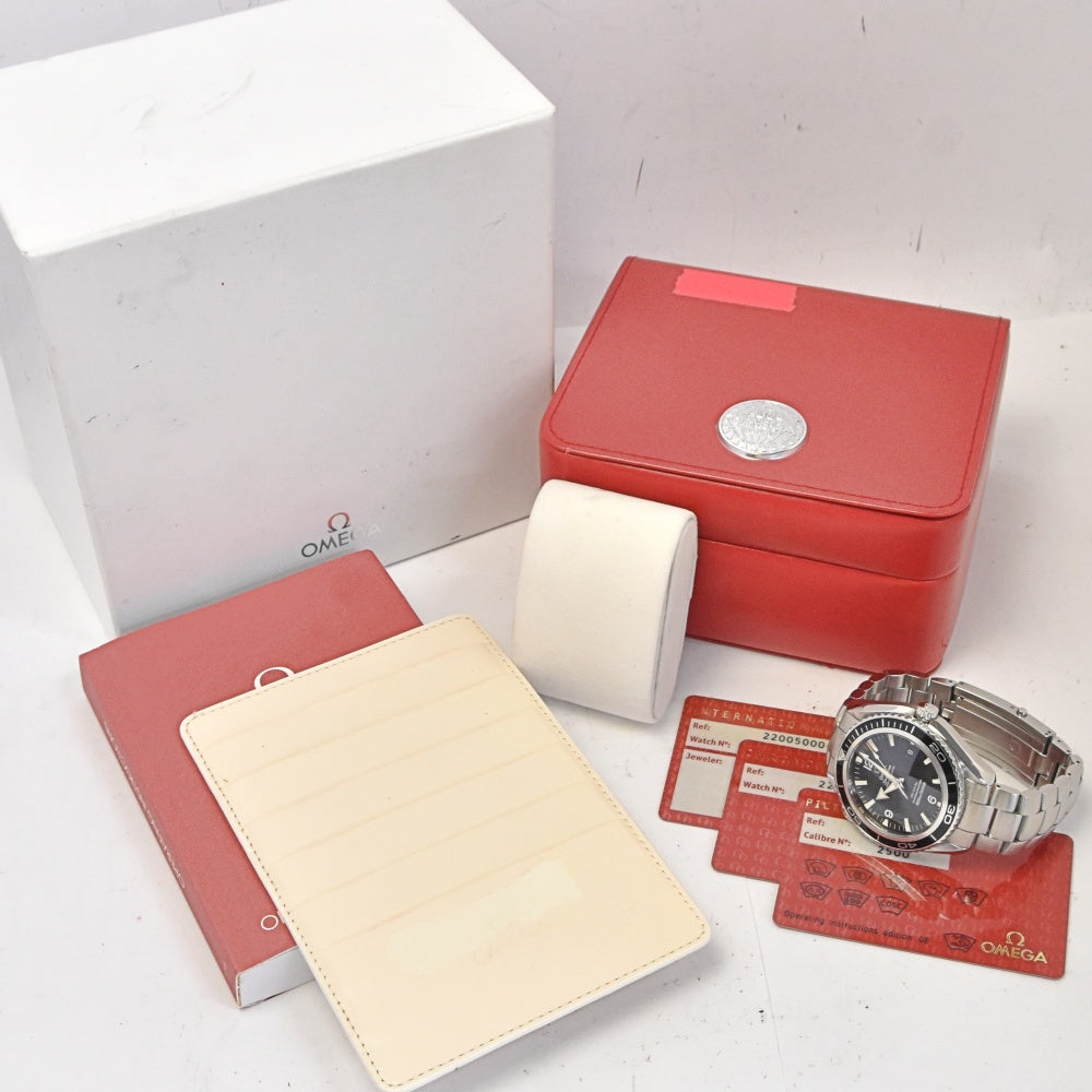 with paper OMEGA Seamaster Planet Ocean 600 2200.50 CO-AXIAL black Dial Automatic Men's
 Watch L#142938