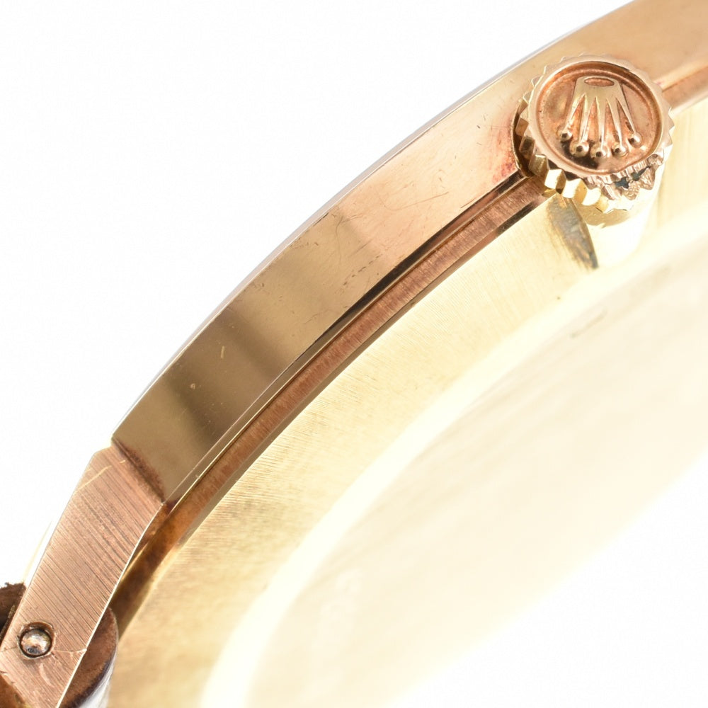 ROLEX Cherini 5112 K18YG / Leather Cal.1600 gold Dial Hand Winding Men's
 Watch N#142946