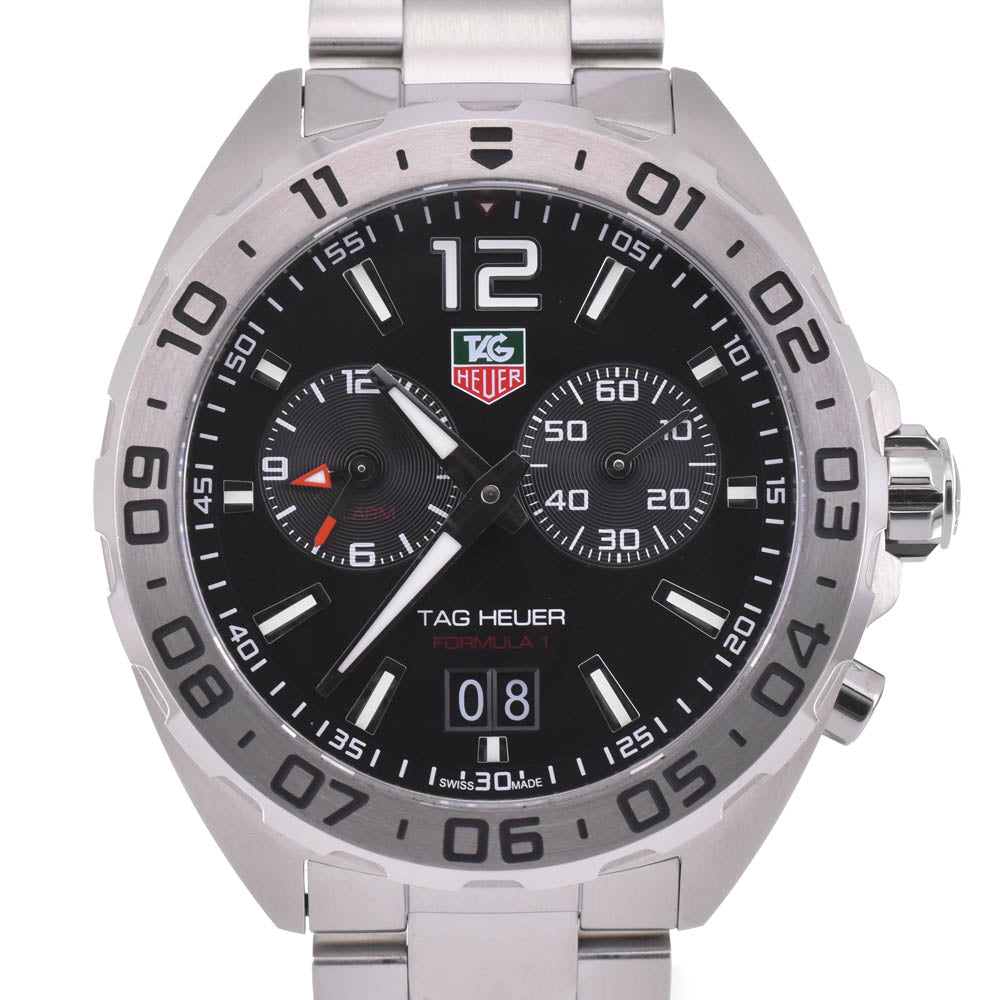 with paper TAG HEUER Formula 1 WAZ111A.BA0875 alarm grand date black Dial Quartz Men's
 Watch L#142947