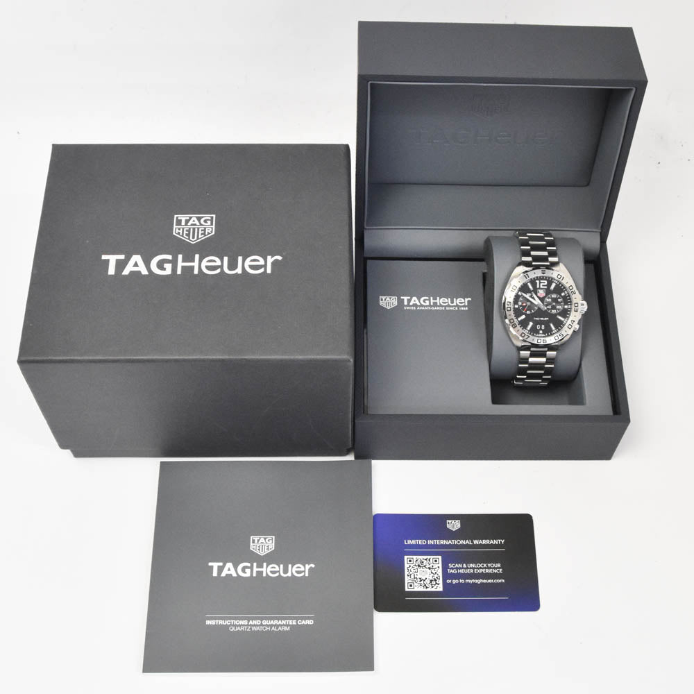 with paper TAG HEUER Formula 1 WAZ111A.BA0875 alarm grand date black Dial Quartz Men's
 Watch L#142947