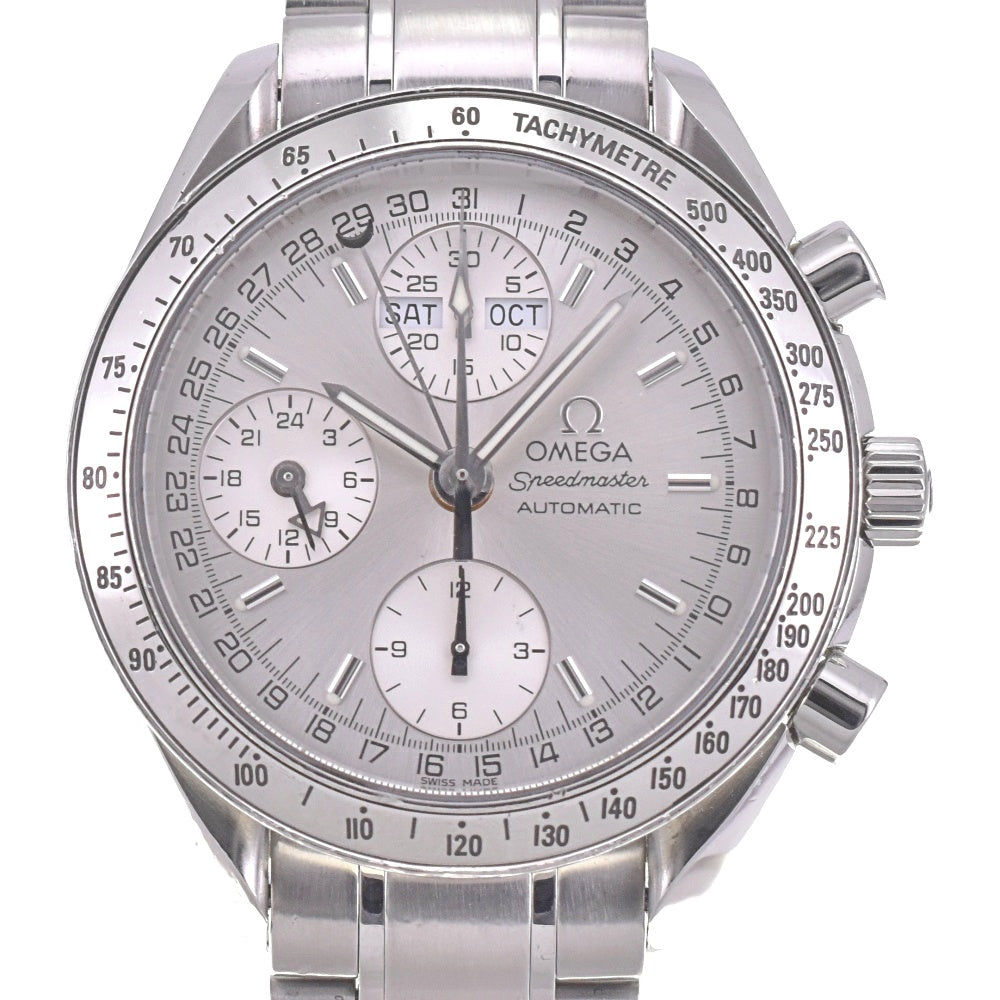 with paper OMEGA Speedmaster 3523.30 Triple calendar Silver Dial Automatic Men's
 Watch L#142950