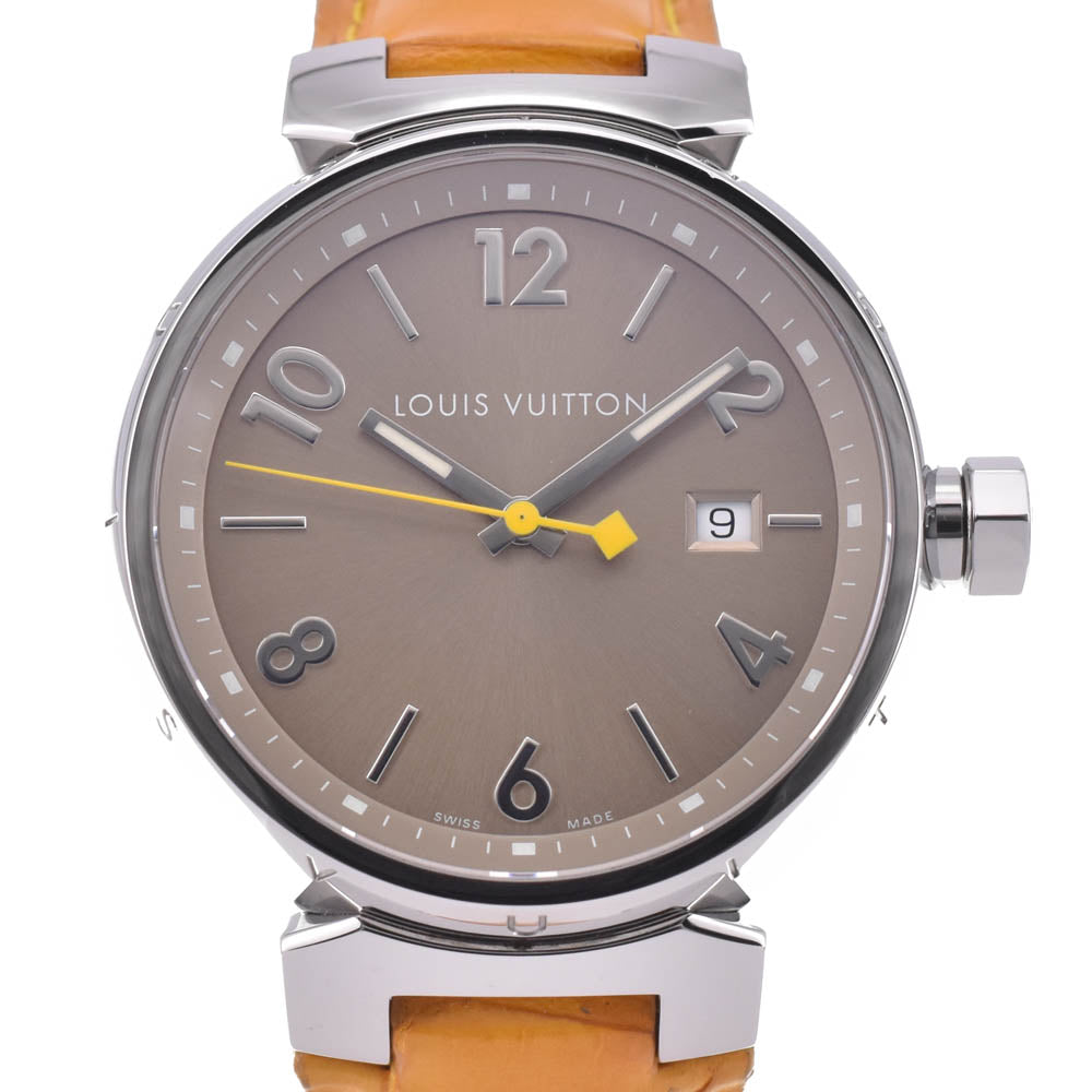 LOUIS VUITTON Tambour Q1112 Date Brown Dial Quartz Men's
 Watch L#142952