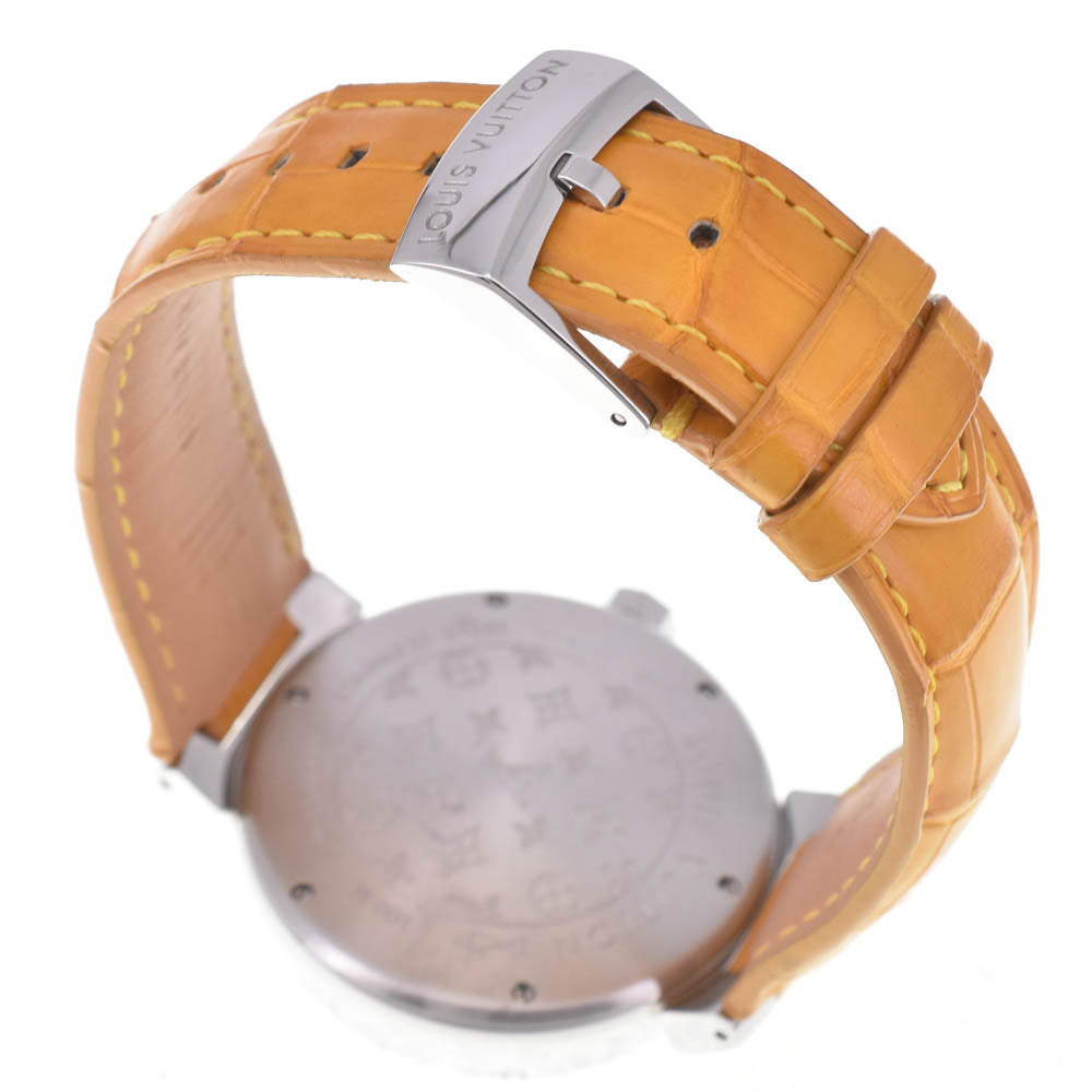 LOUIS VUITTON Tambour Q1112 Date Brown Dial Quartz Men's
 Watch L#142952