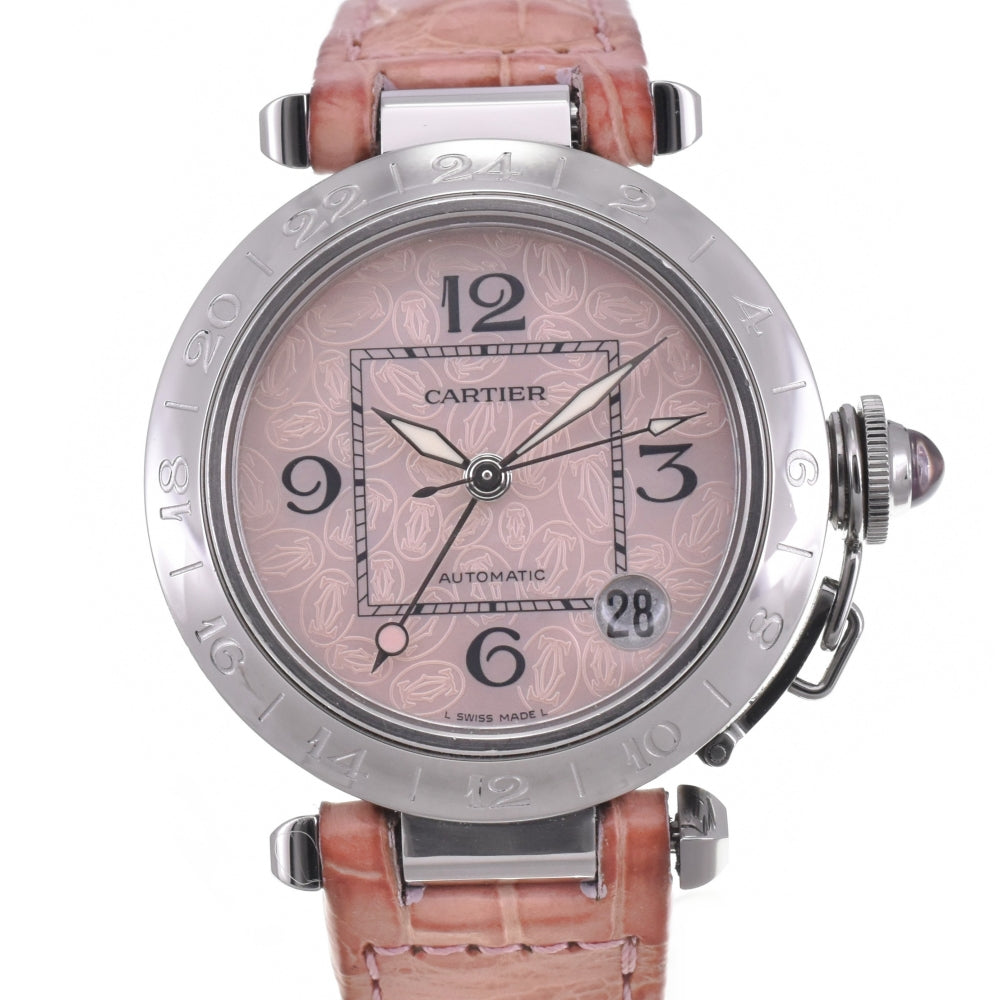 with paper CARTIER Pasha C Meridian W3107099 2004 Christmas Limited Edition GMT Pink shell Dial Automatic Unisex
 Watch L#142953