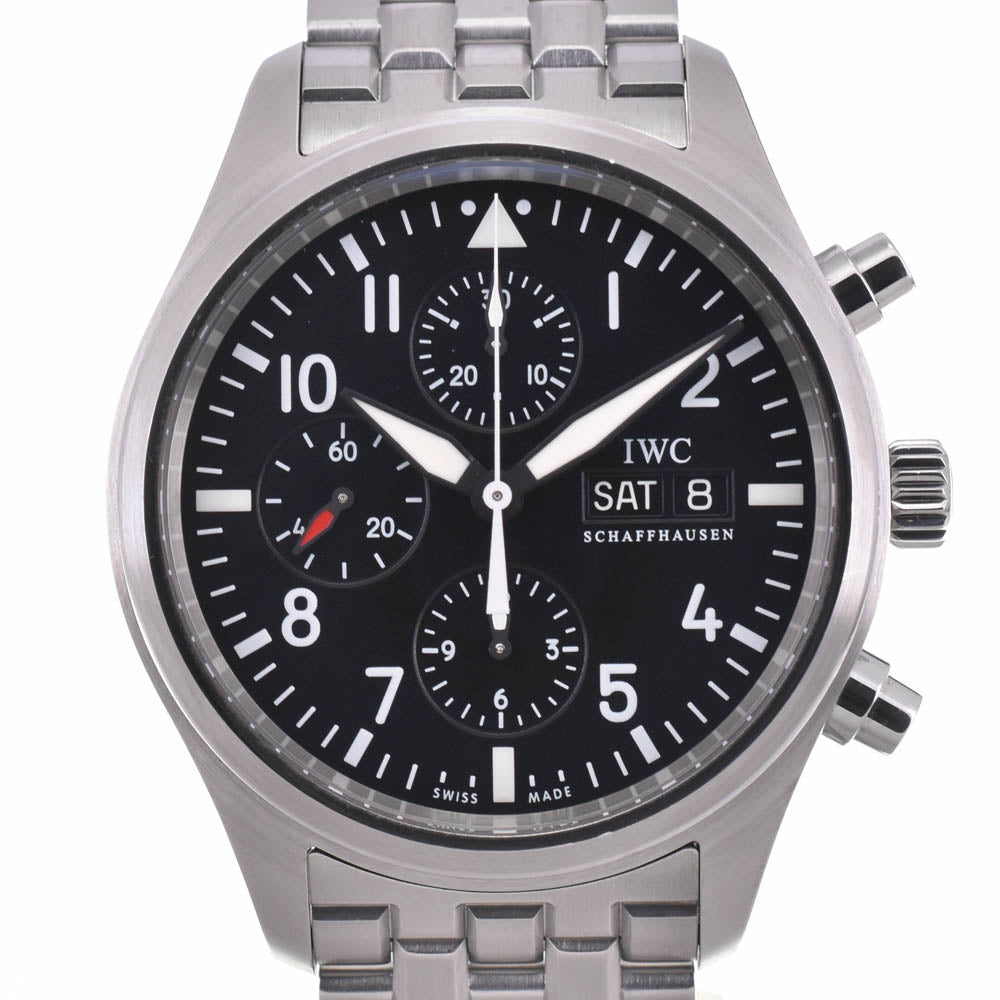 IWC SCHAFFHAUSEN Pilot watch IW371704 Chronograph day date black Dial Automatic Men's
 Watch M#142956
