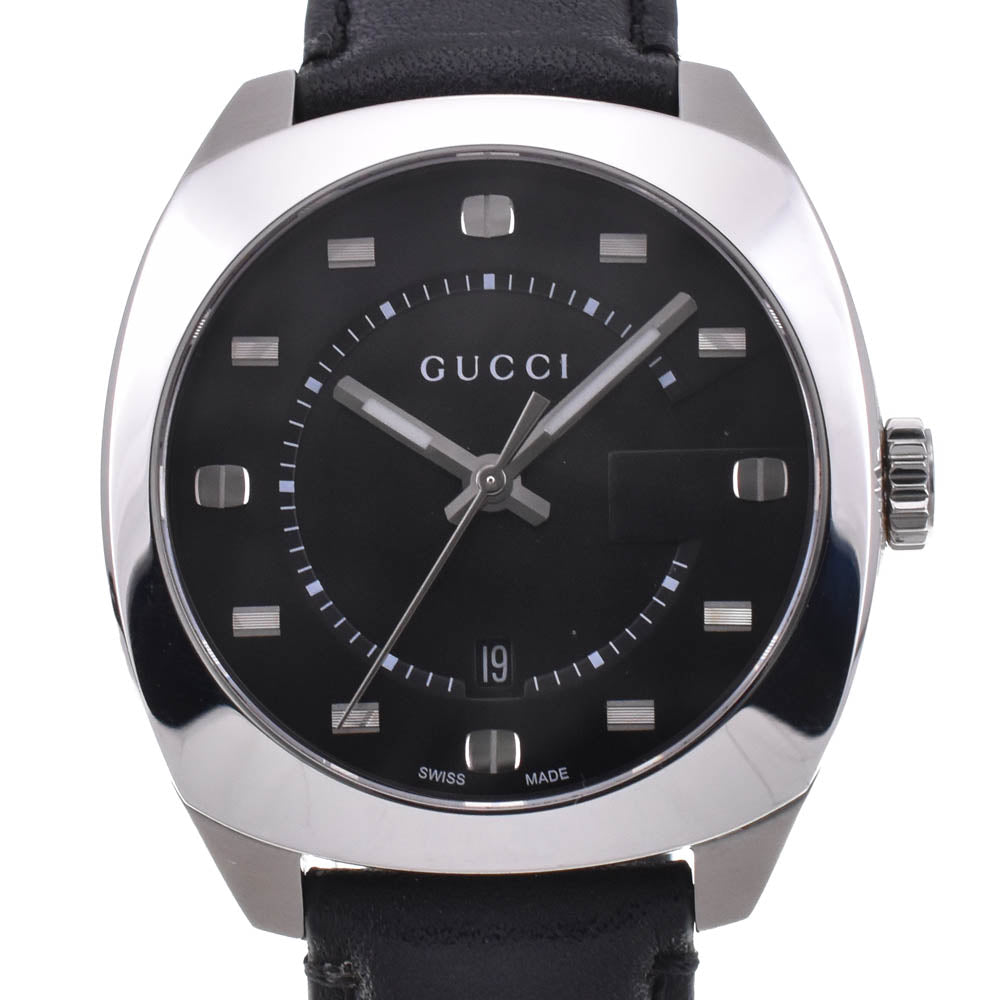 GUCCI 142.3 Date Stainless Steel black Dial Quartz Men's
 Watch M#142957