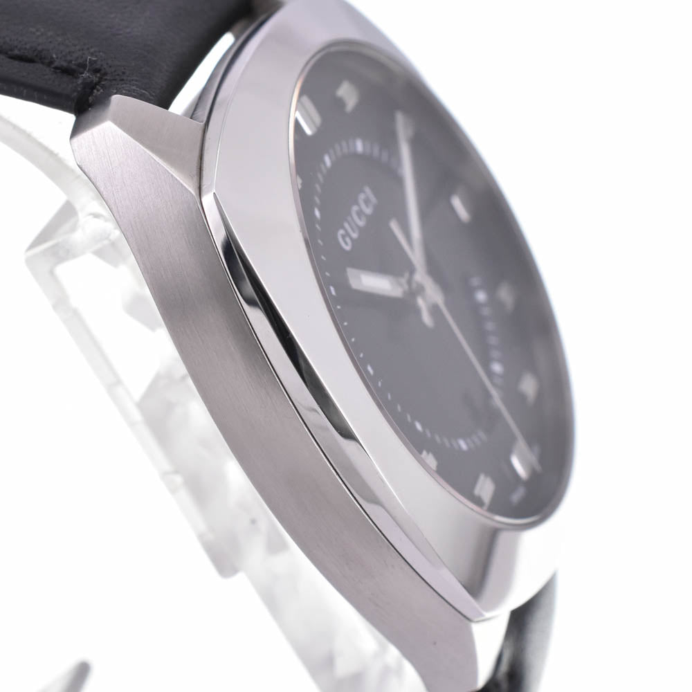 GUCCI 142.3 Date Stainless Steel black Dial Quartz Men's
 Watch M#142957