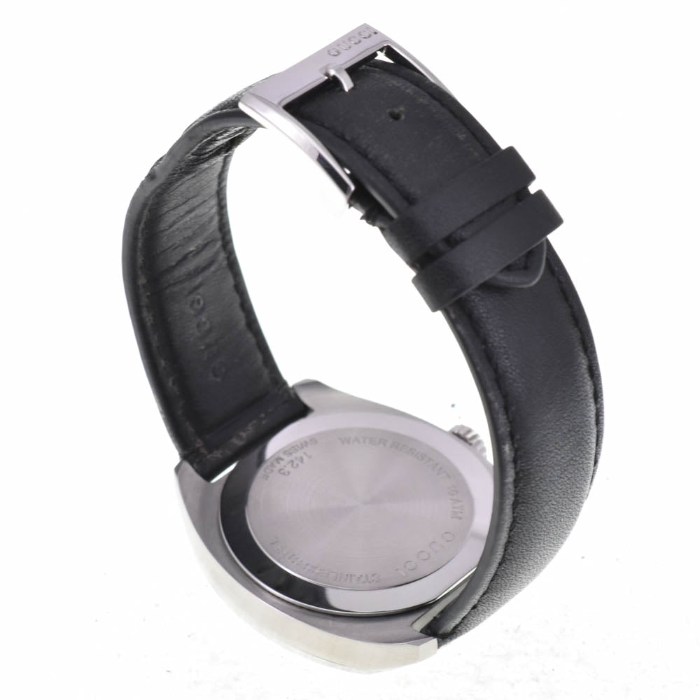 GUCCI 142.3 Date Stainless Steel black Dial Quartz Men's
 Watch M#142957