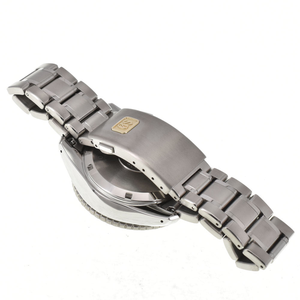 with paper SEIKO Grand Seiko GMT SBGE215 Power reserve date black Dial Spring drive Men's
 Watch R#142959