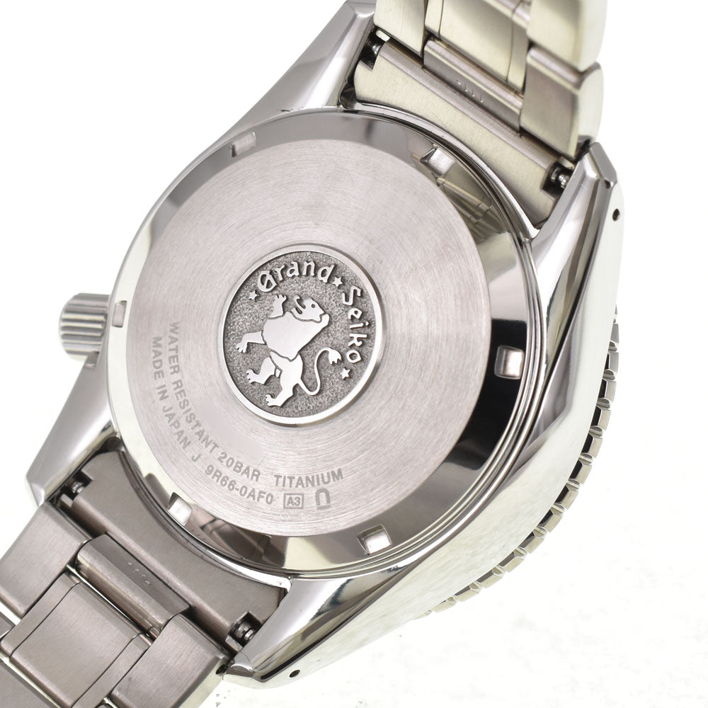 with paper SEIKO Grand Seiko GMT SBGE215 Power reserve date black Dial Spring drive Men's
 Watch R#142959