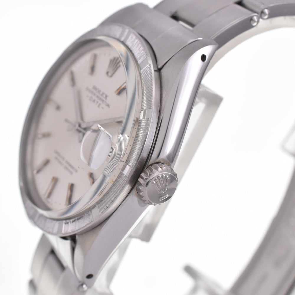 ROLEX Oyster perpetual date 1501 vintage Finely Engine Turned Bezel Silver Dial Automatic Men's
 Watch M#142960