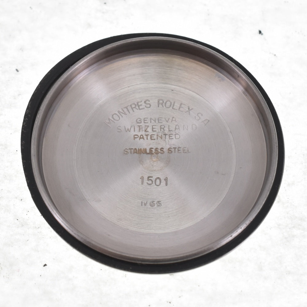 ROLEX Oyster perpetual date 1501 vintage Finely Engine Turned Bezel Silver Dial Automatic Men's
 Watch M#142960